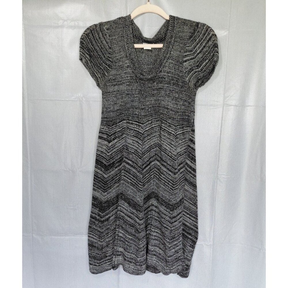 Y2K Wet Seal Knit‎ Sweater Dress XL Space Gray Fit & Flare Long Blouse